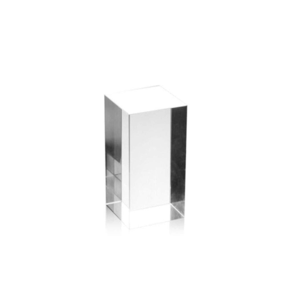 NewNest Australia - RY DISPLAY Clear Polished Acrylic Cube Acrylic Square Display Block Acrylic Jewelry Display Stand Ring Showcase Display Holder (2" x 2" x 3") 2" x 2" x 3" 