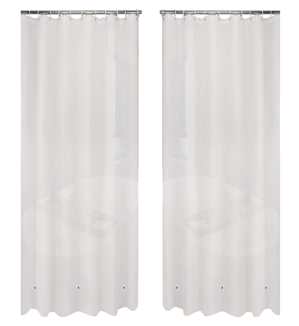 Ghooss Shower Curtain Liner(Pack of 2),PEVA Shower Curtain for Bathroom-Odorless,Waterproof-4 Gauge,72 x 78 Inch,Frost Frost - NewNest Australia