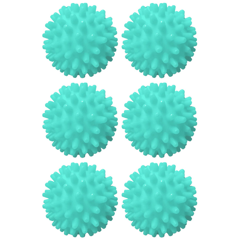 S&T INC. Reusable Laundry Dryer Balls, Soften and Fluff Laundry, Blue, 2.5 in, 6 Pack - NewNest Australia