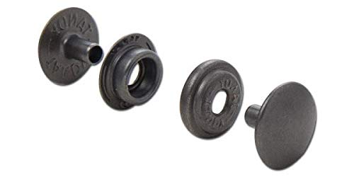 Tandy Leather Line 24 Gun Metal Matte Plated Steel Snaps, 1263-07 - 10 Pack 1 - Pack of 10 - NewNest Australia