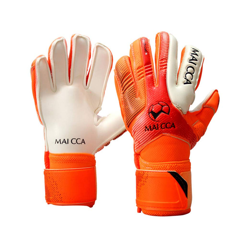 Haploon Adult & Youth Goalie Goalkeeper Gloves Professional Goalkeeper Gloves,Soccer Football Training Goalkeeper Secure Gloves with Finger Protector-Carry Tote Included Orange 6# - NewNest Australia