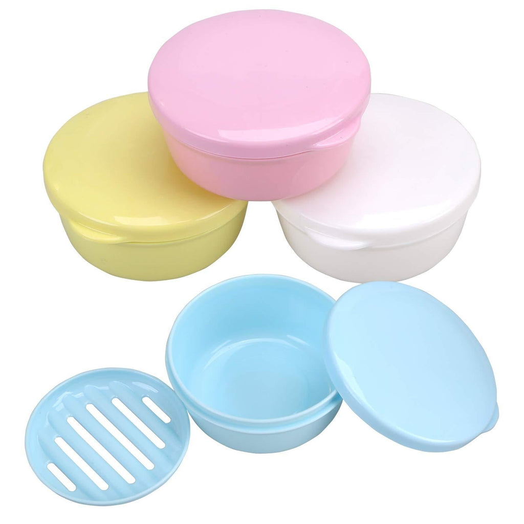 PUTING Round Seal Waterproof Soap Protectors Saver Dish Portable Soap Container Box Home Shower Outdoor Camping - NewNest Australia