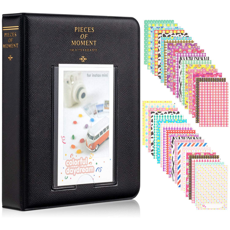 Ablus 64 Pockets Mini Photo Album for Fujifilm Instax Mini 7s 8 8+ 9 25 26 50s 70 90 Instant Camera & Name Card (Black n) Black 2 - NewNest Australia