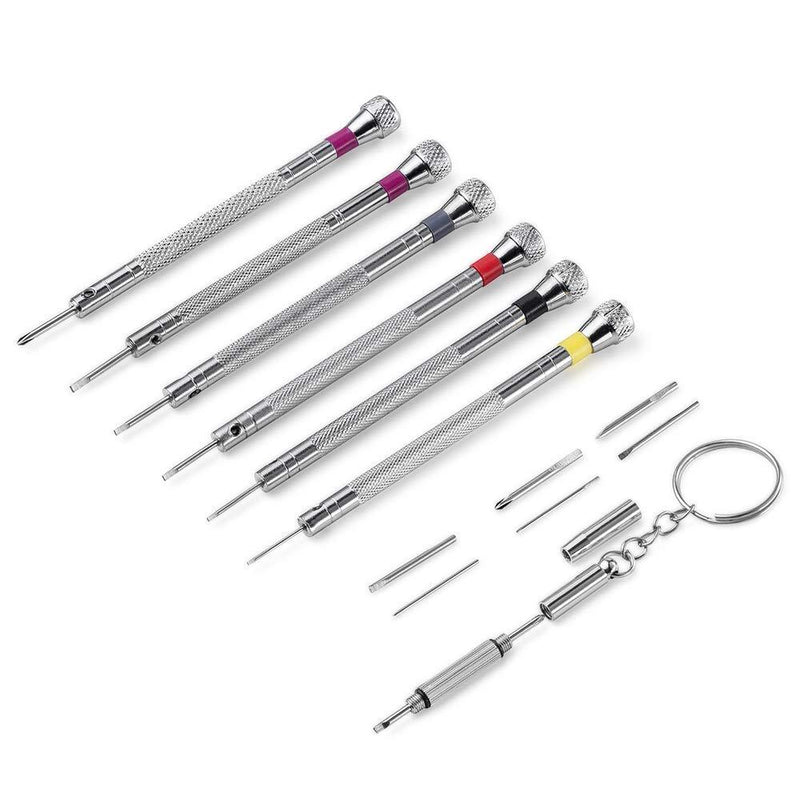 6PCS Micro Precision Screwdriver Set, VAKOGAL Premium Screwdriver Kit 0.8-1.6mm, 6 Extra Replace Blades for Watch Repair, Eyeglasses Repair, Jewelry Work, Electronics Repair - NewNest Australia