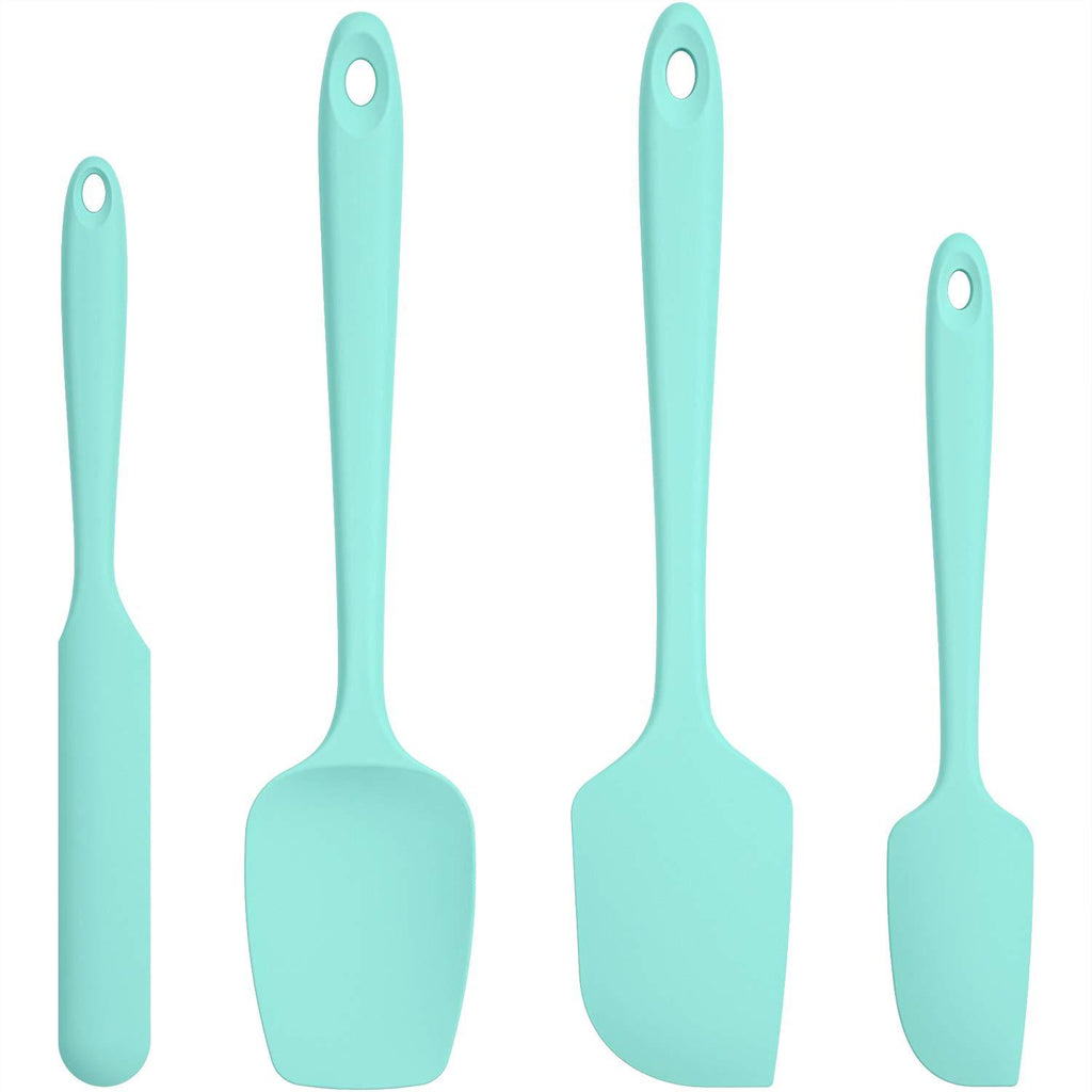 NewNest Australia - U-Taste Silicone Spatula Set with 600 Degrees Fahrenheit Heat Resistant (Teal/Aqua Sky) 2.4inch (600ºF Heat Resistant) Teal/Aqua Sky 