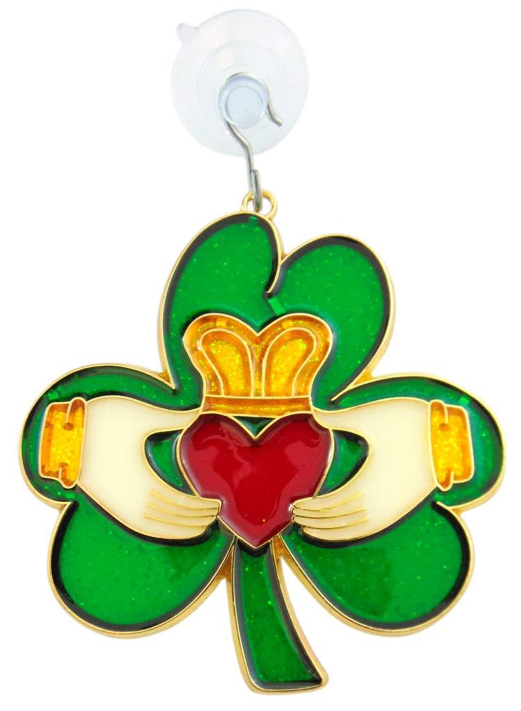 NewNest Australia - Westmon Works St Patricks Day Claddagh Suncatcher Irish Shamrock Window Ornament Sun Catcher Decoration 