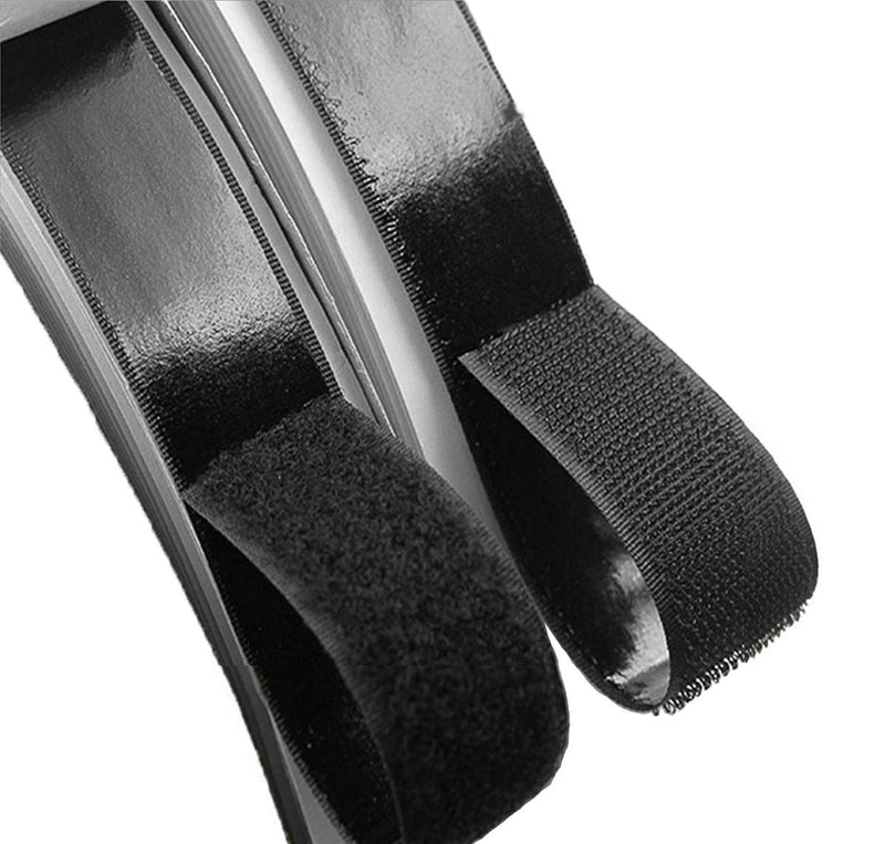 OBTANIM 1.5 Inch Wide Adhesive Black Hook and Loop Tape, 5.4 Yards Heavy Duty Sticky Back Fastener (Black) - NewNest Australia