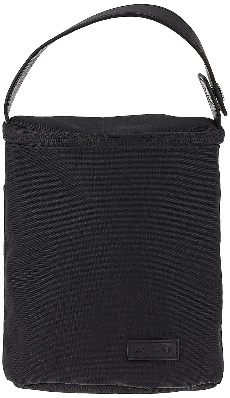 JJ Cole - Bottle Cooler, Insulated Interior for 2 Large Bottles or Sippy Cups, Included Freezer Pack, Exterior Pocket, & Easy Attach Handle, Blackout Black - NewNest Australia