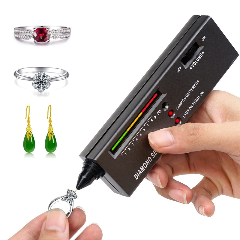 Dupeakya Professional Diamond Selector II, Gem Tester Pen Portable Electronic Diamond Tester Tool for Jewelry Jade Ruby Stone (Diamond Tester 2) Diamond Tester 2 - NewNest Australia