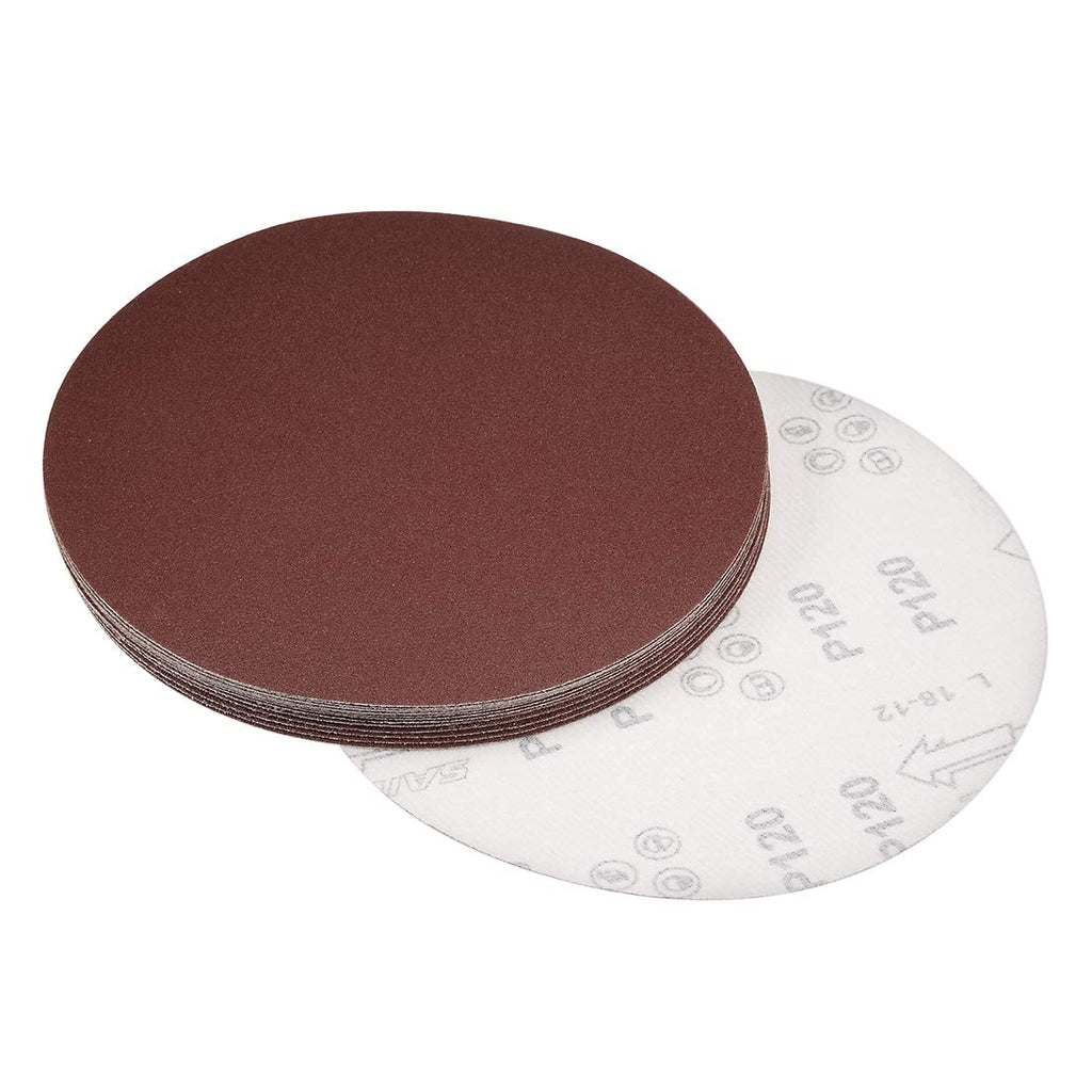 uxcell 8" Hook and Loop Sanding Discs 120 Grit Aluminum Oxide Sandpaper for Random Orbit Sander Wood Metal Dry Polishing 15pcs - NewNest Australia