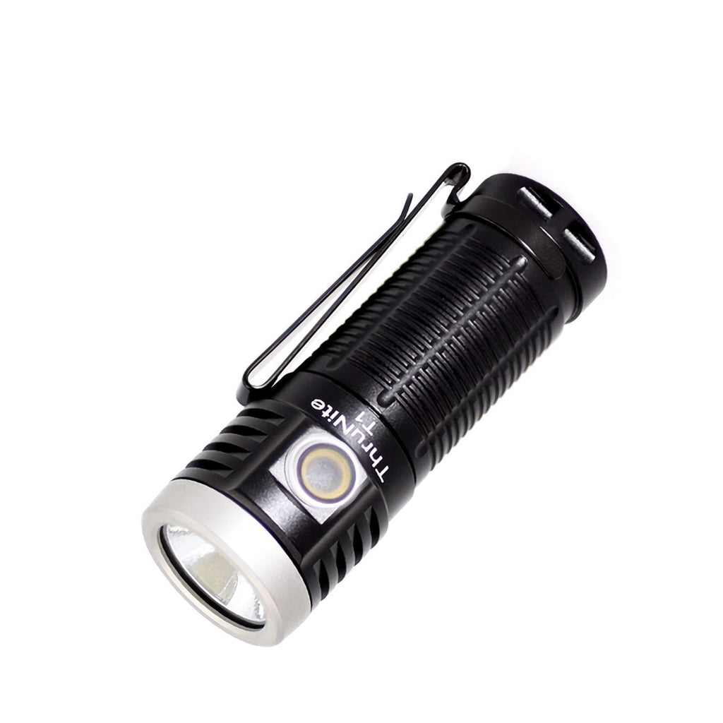 ThruNite T1 Magnetic Tailcap Handheld Flashlights, USB Rechargeable EDC Flashlight, Stepless Dimming 1500 Lumen Pocket Flashlight, CREE XHP50, 1100mAh Battery Included - CW Black Cool White - NewNest Australia