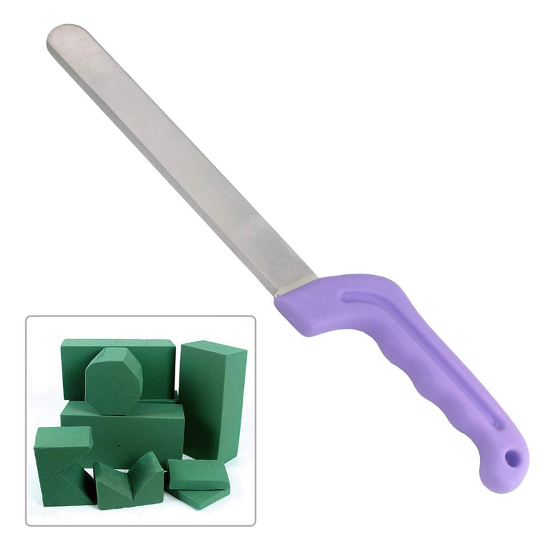 Tinsow Floral Foam Knife Florist Professional Cutting Knife for Flower Foam Block, Cake, Fruit, Utility Knife for Floral Foam Block Bricks (Light Purple) - NewNest Australia