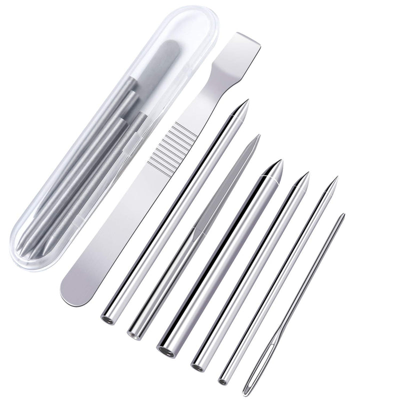 Ruisita 7 Pack Stainless Steel Paracord FID Set Paracord Lacing Stitching Needles and Smoothing Tool with Clear Storage Box for Laces Strings Leather Weaving and Paracord Bracelet - NewNest Australia
