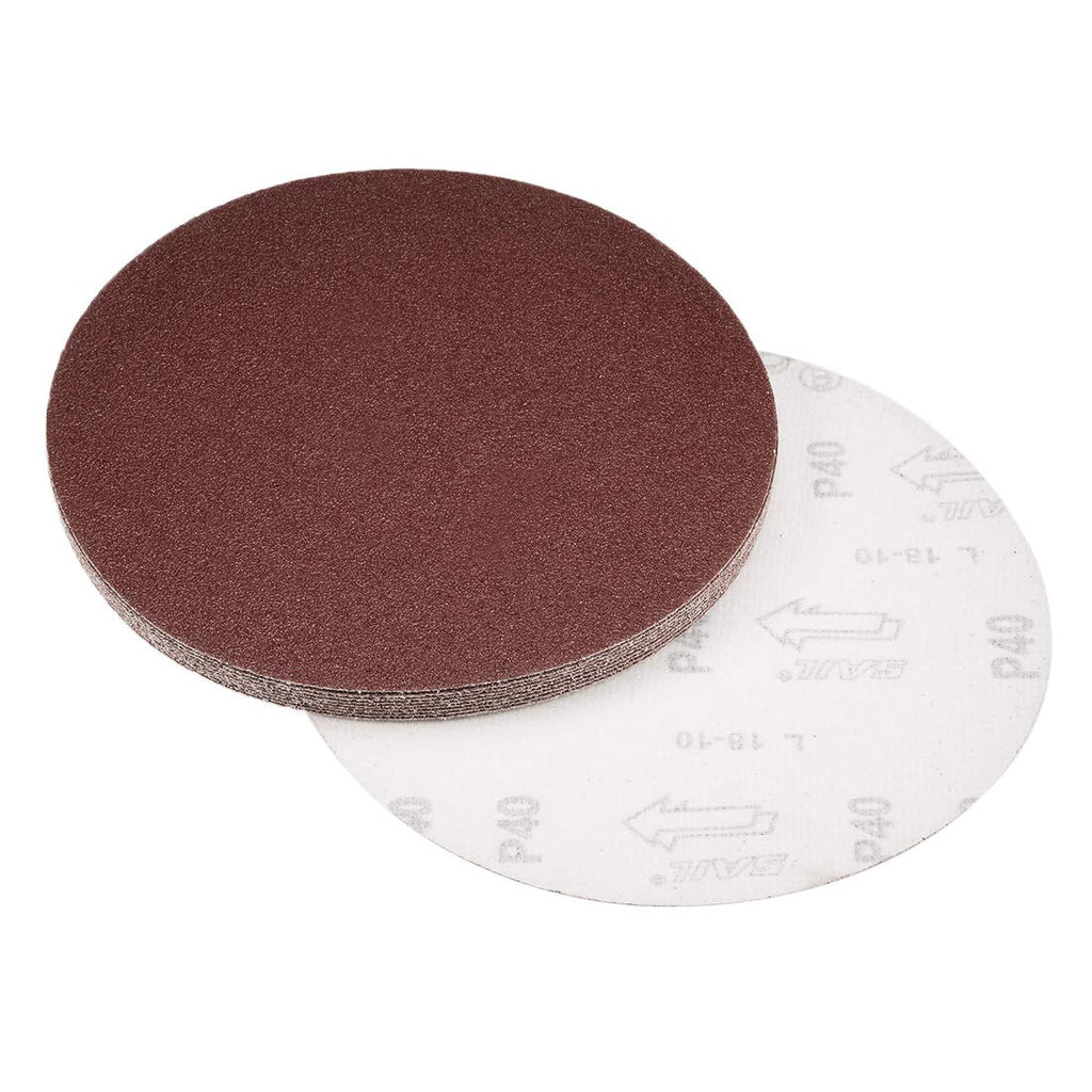 uxcell 8" Hook and Loop Sanding Discs 40 Grit Aluminum Oxide Sandpaper for Random Orbit Sander Wood Metal Dry Polishing 10pcs - NewNest Australia