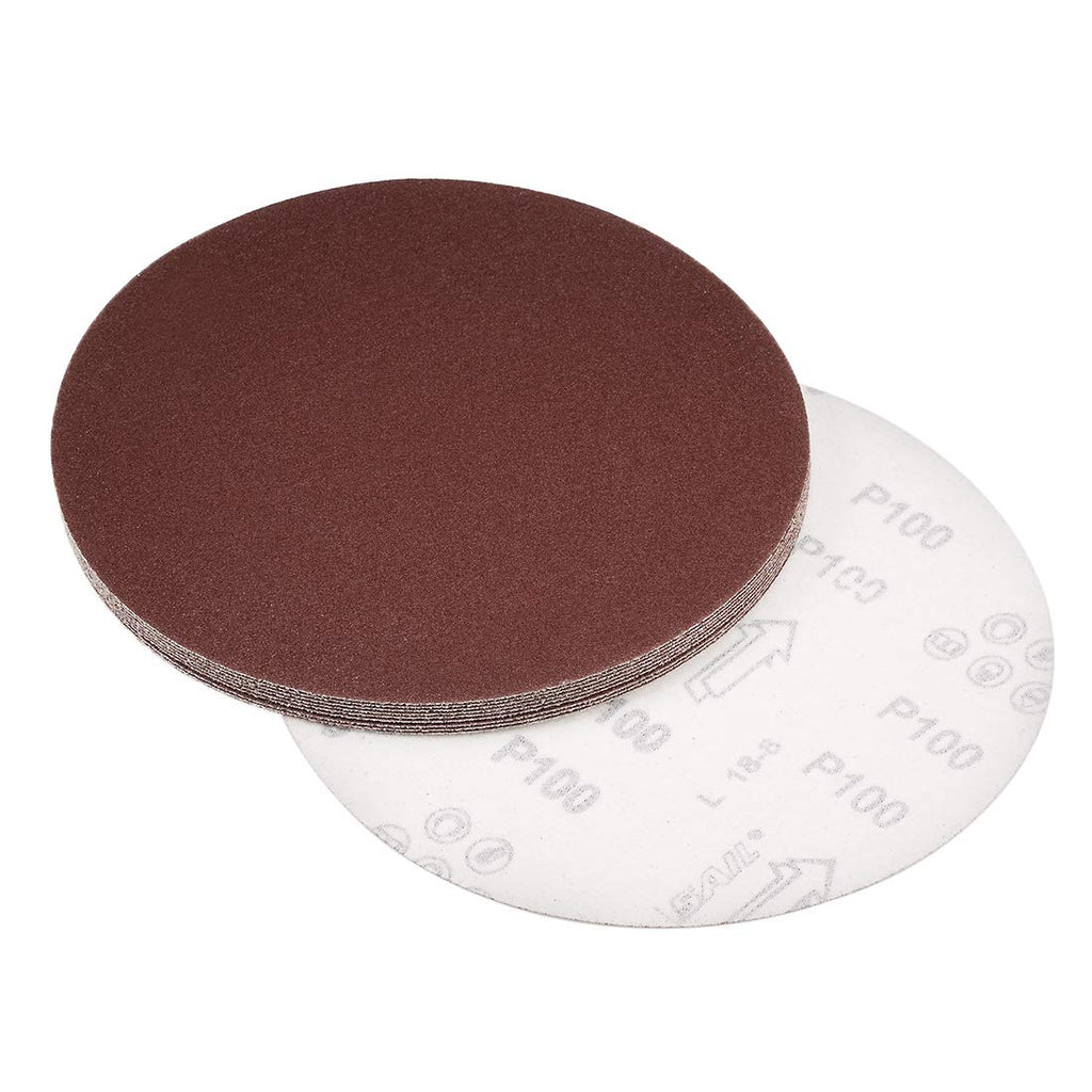 uxcell 8" Hook and Loop Sanding Discs 100 Grit Aluminum Oxide Sandpaper for Random Orbit Sander Wood Metal Dry Polishing 10pcs - NewNest Australia