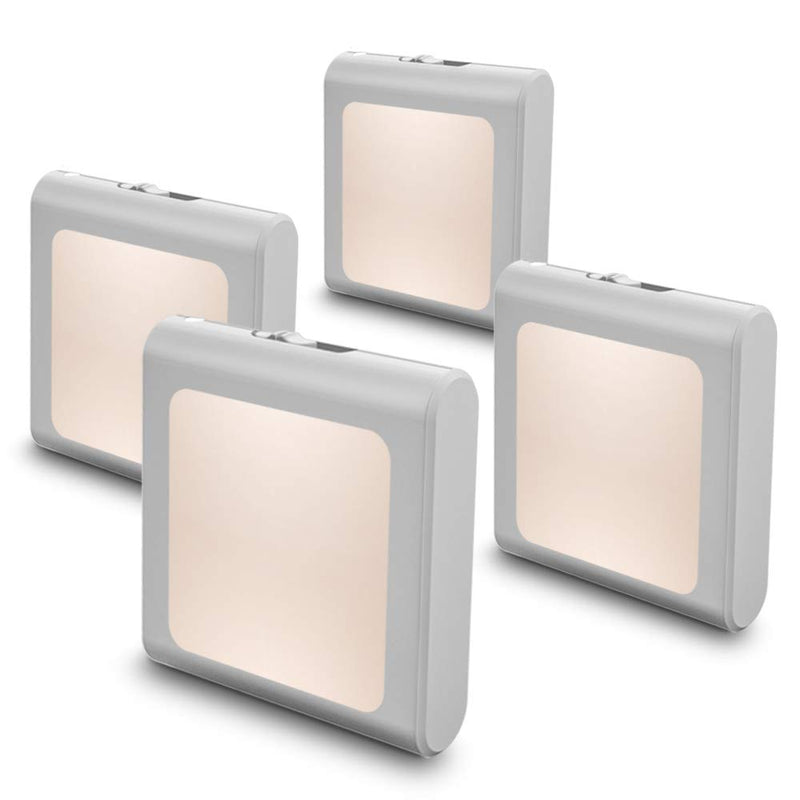MAZ-TEK Plug in Dimmable Led Night Light with Auto Dusk to Dawn Sensor, Soft Warm White Nightlights for Hallway,Bedroom, Kids Room, Kitchen, Stairway, 4 Pack - NewNest Australia