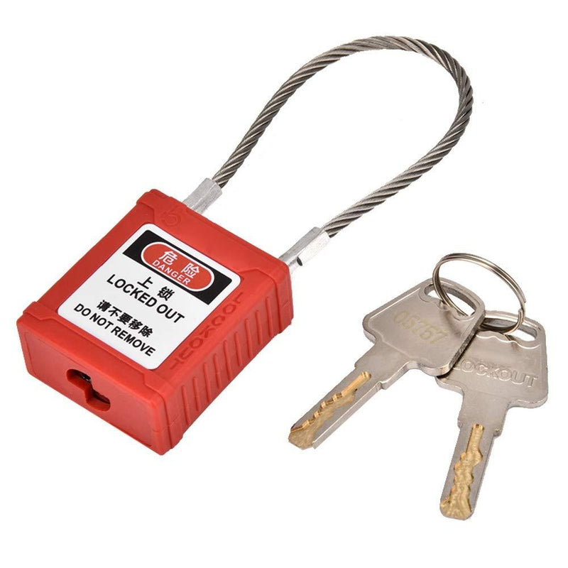 Lockout Tagout Locks, Safety Padlock Engineering Non-Conductive Lock Long Body Safety Padlock Red - NewNest Australia