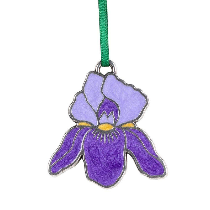 NewNest Australia - DANFORTH - Purple Iris Ornament - 2 Inches Tall - Purple - Handpainted - Made in The USA 