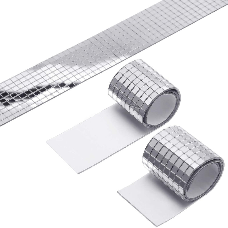 SATINIOR Self-Adhesive Mini Square Glass, Decorative Craft DIY Accessory Mirrors Mosaic Tiles (5 x 5 mm, 1200 Pieces) - NewNest Australia