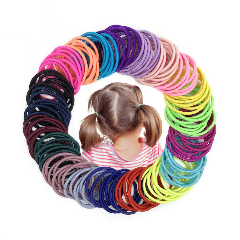 Joyeah Baby Hair Ties for Girls 200 Pieces Multicolor Small Hair Elastics No Crease Ponytail Holder for Baby Girls Infants Toddlers (Diameter 2.5 cm) - NewNest Australia