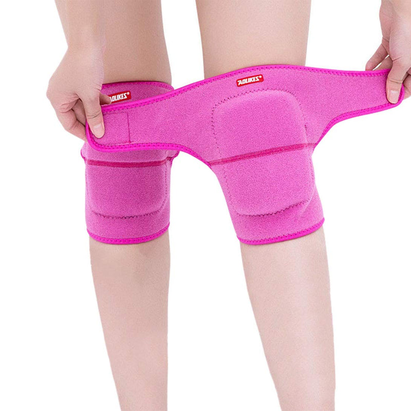 JUMISEE (2PCS) Kids Adjustable Knee Pad, Anti-Slip Padded Sponge Knee Brace Breathable Flexible Elastic Knee Support for Football Volleyball Dance Skating Basketball Sports S (4-6 Years Old) Fuchsia - NewNest Australia