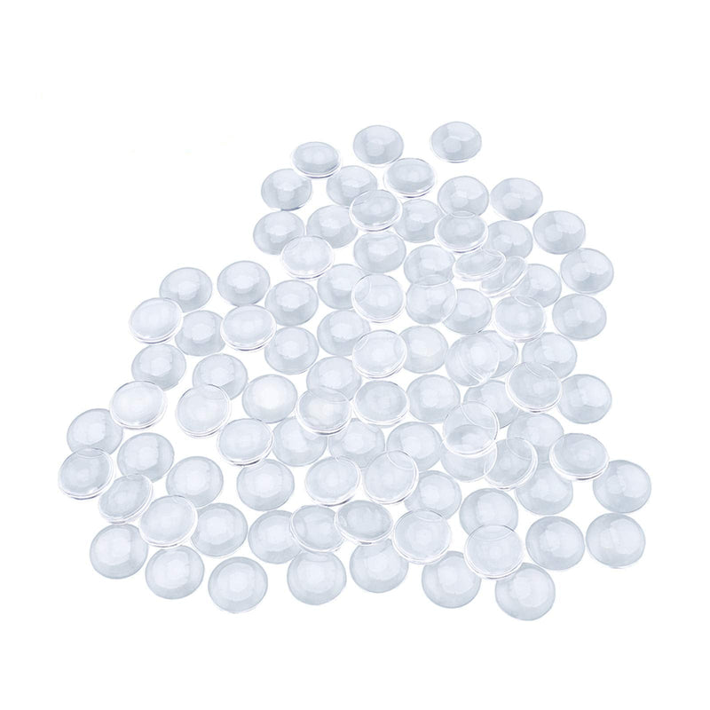HAUTOCO 90pcs 20mm Glass Dome Cabochons Clear Round Cabochon Tiles, Non-calibrated Round 0.79 inch/20mm for Rings Cameo Pendants Bookmarks Bracelets Photo Charms and Jewelry Necklaces 0.79 inch/20mm-90 Pieces - NewNest Australia