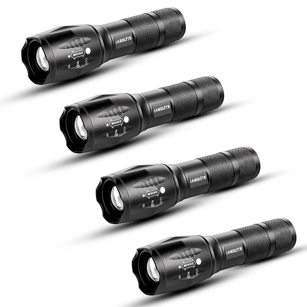 LED Emergency Handheld Flashlight, 4 Pack, Adjustable Focus, Water Resistant with 5 Modes, Best Tactical Torch for Hurricane, Dog Walking, Camping 4pack L1000 - NewNest Australia