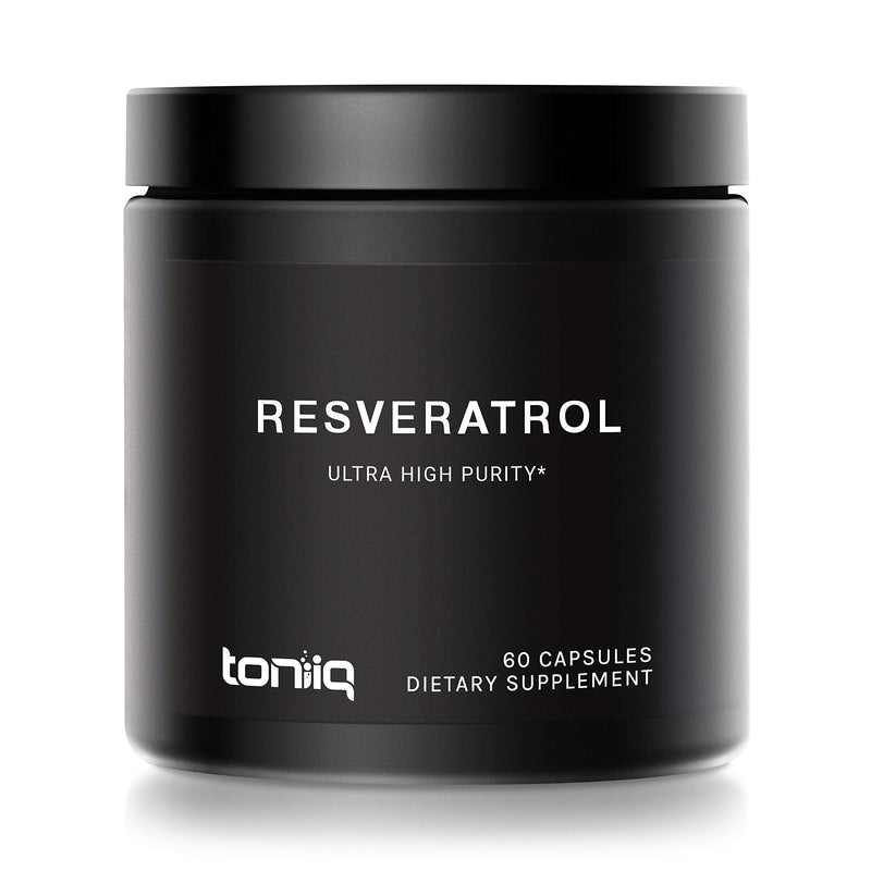 Ultra High Purity Resveratrol Capsules - 98% Trans-Resveratrol - Highly Purified and Highly Bioavailable - 60 Caps Reservatrol Supplement 60 Count (Pack of 1) - NewNest Australia
