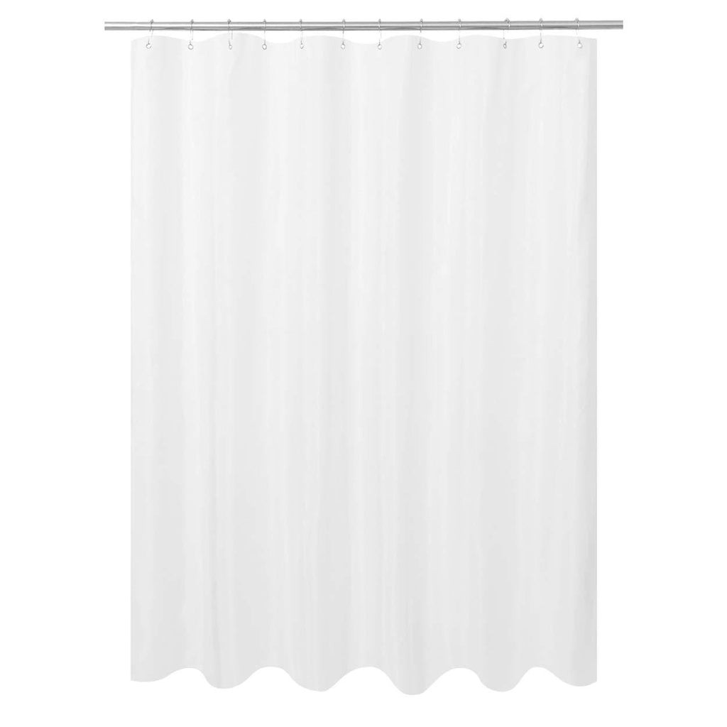 N&Y HOME Ultimate Waterproof Fabric Shower Curtain or Liner, Machine Washable & Breathable TPU, Use for Bath Tub/Stall, White, 72"x72" (Standard Size) 72"x72" (Standard Size) - NewNest Australia