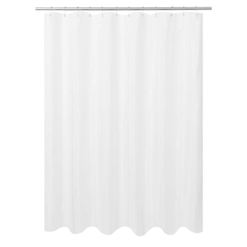 N&Y HOME Ultimate Waterproof Fabric Shower Curtain or Liner, Machine Washable & Breathable TPU, Use for Bath Tub/Stall, White, 72"x72" (Standard Size) 72"x72" (Standard Size) - NewNest Australia