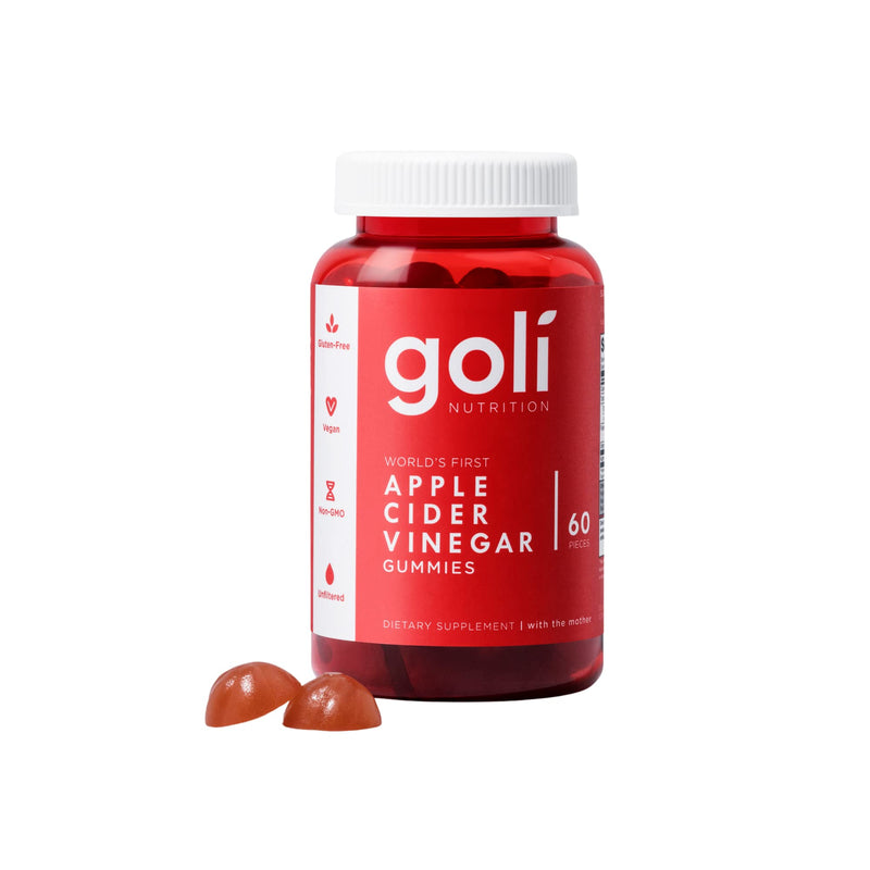 Goli® Apple Cider Vinegar Gummy Vitamins (1 Pack, 60 Count, Gelatin-Free, Gluten-Free, Vegan & Non-GMO Made with Essential Vitamins B9 & B12) 1 - NewNest Australia