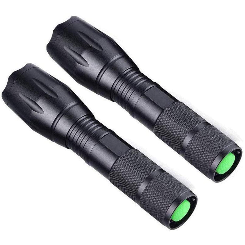 Whaply Tactical Led Flashlights Portable Waterproof Zoomable Flashlight Outdoor Super Bright High Lumen XML T6 LED Light with 5 Light Mode Flashlight Pack of 2 - NewNest Australia