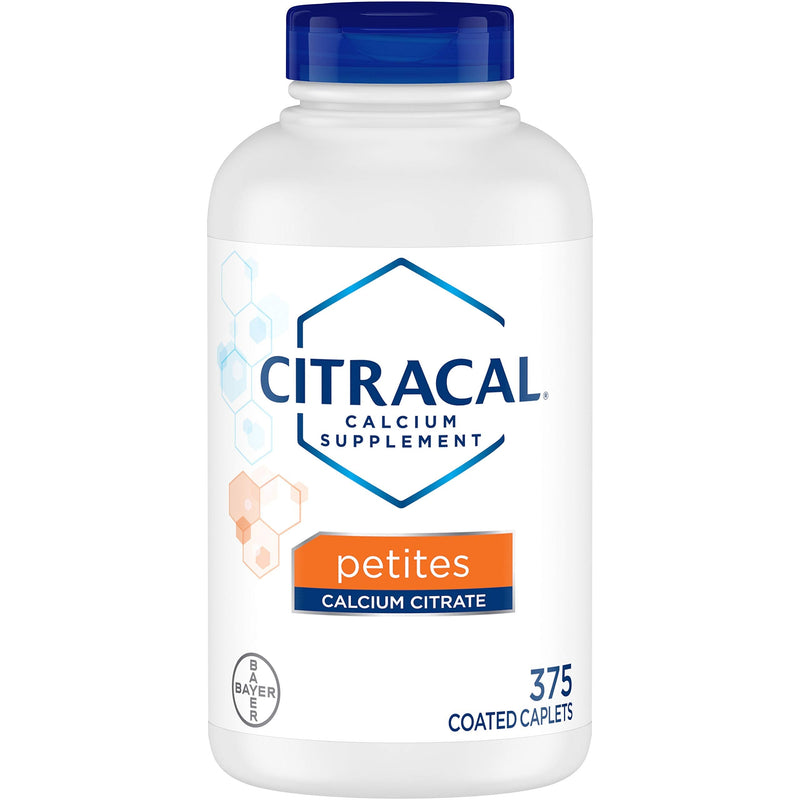 Citracal Petites, Highly Soluble, Easily Digested, 400 mg Calcium Citrate with 500 IU Vitamin D3, Bone Health Supplement for Adults, Relatively Small Easy-to-Swallow Caplets, 375 Count - NewNest Australia