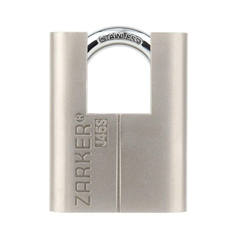 [ZARKER J45S] keyed Padlock - Stainless Steel Shackle Lock,Container storages, Warehouses, Vehicles Outside, or etc, Suitable for Places Have Bad Condition of Weather - 1 Pack - NewNest Australia