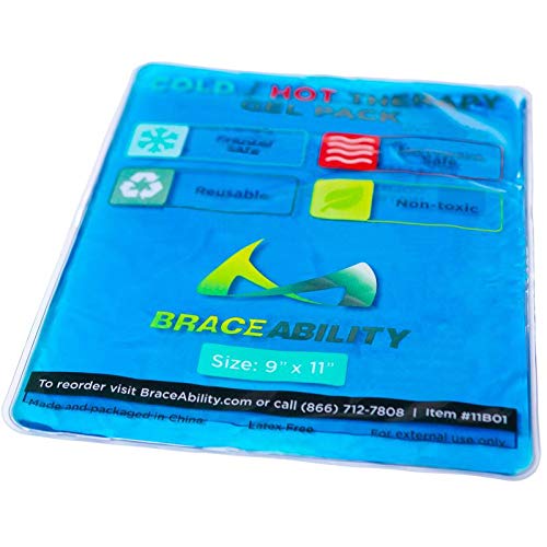 BraceAbility Reusable Heat/Ice Pack for Injuries | Kid Friendly, Flexible Hot and Cold Therapy Gel Compress, Large Microwavable Hip Wrap, Back or Knee Pain Aid, Medical Surgery Icing Bag (9" x 11") - NewNest Australia
