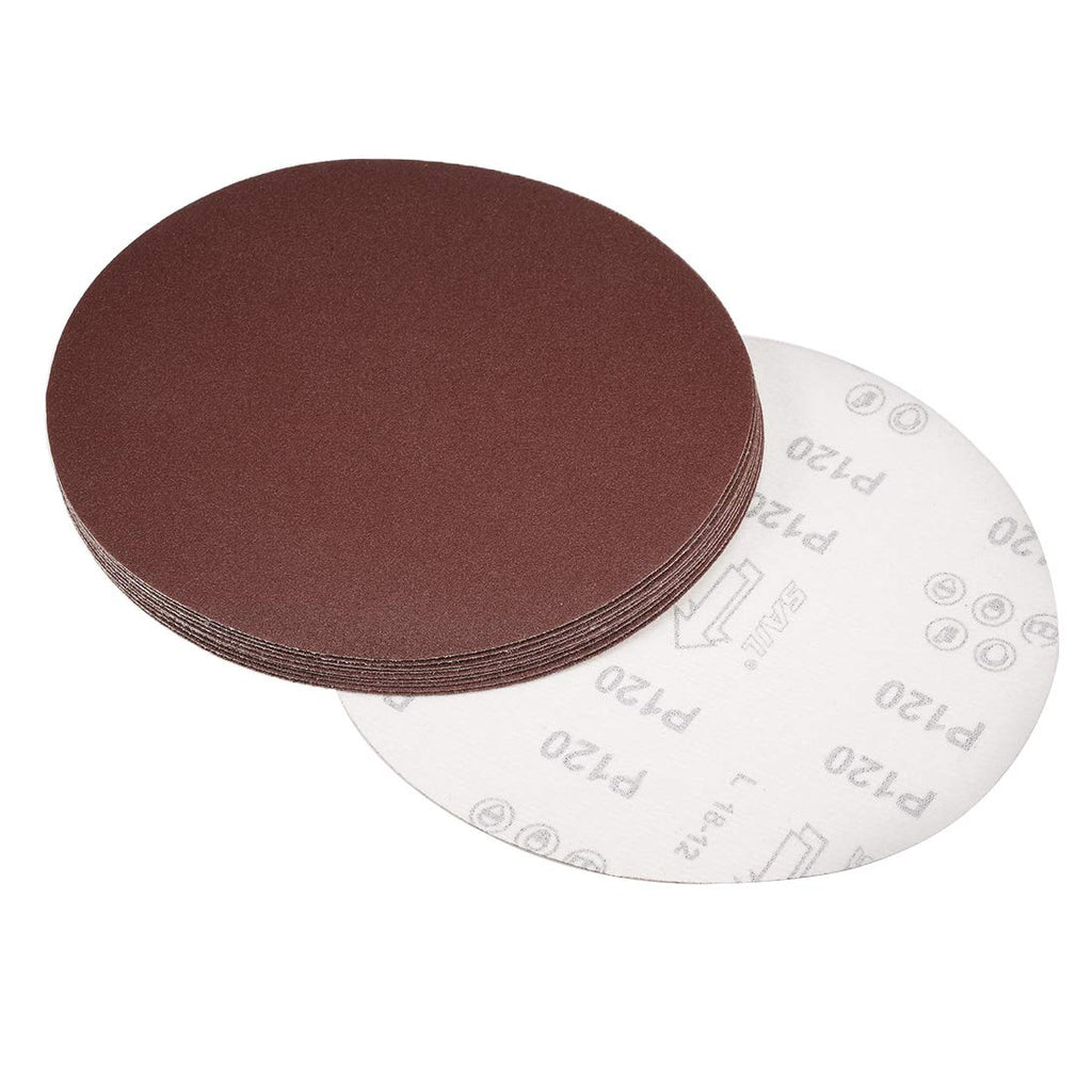 uxcell 8" Hook and Loop Sanding Discs 120 Grit Aluminum Oxide Sandpaper for Random Orbit Sander Wood Metal Dry Polishing 10pcs - NewNest Australia