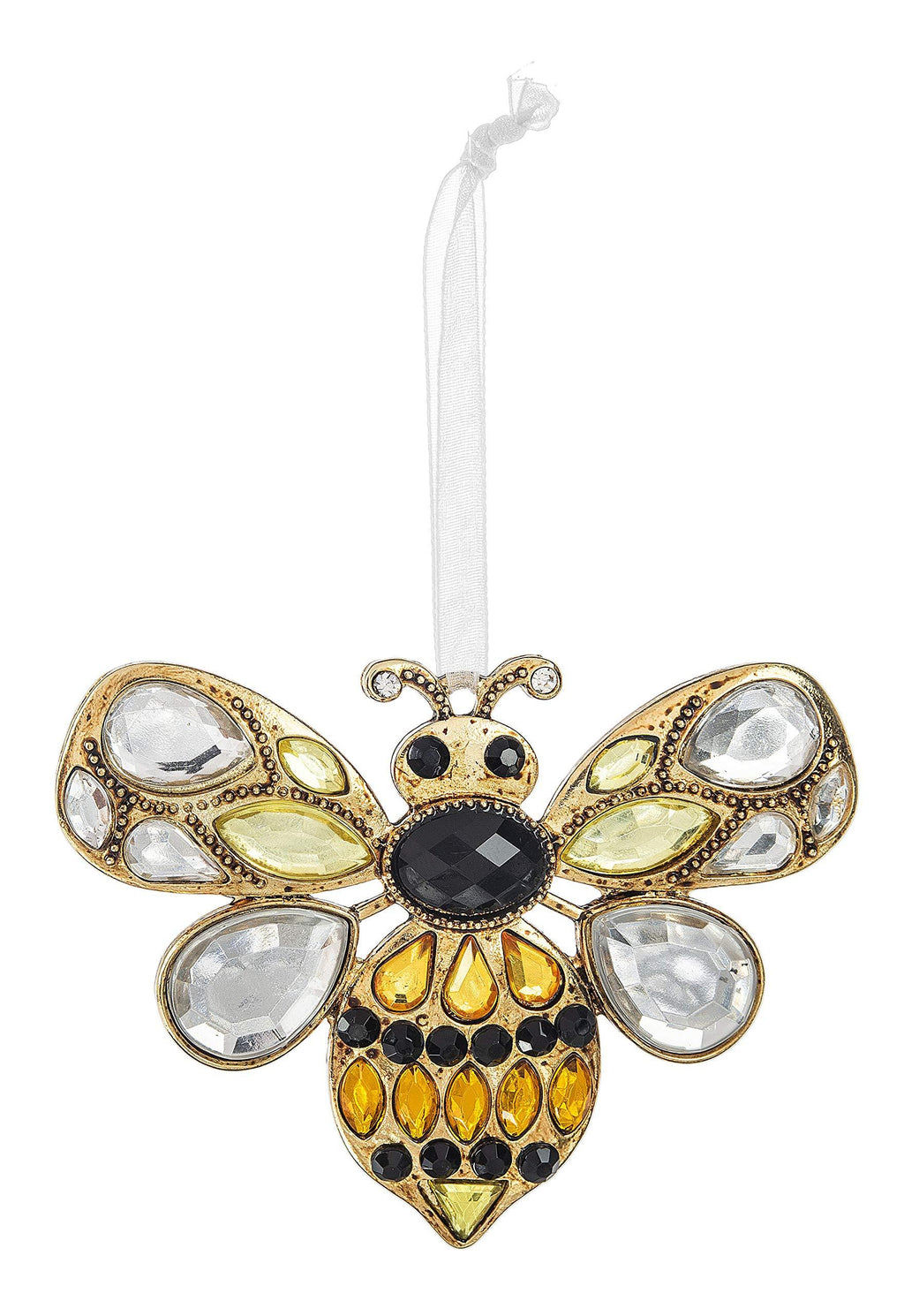 NewNest Australia - Ganz Sweet Bee Sunshine Yellow 3 x 2 Acrylic and Zinc Decorative Hanging Ornament 