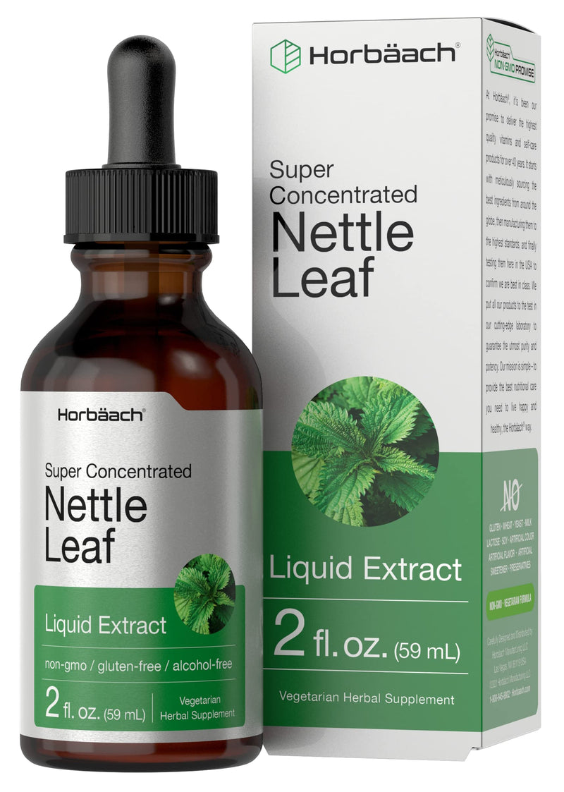 Stinging Nettle Leaf Extract | 2 oz | Alcohol Free Liquid | Vegetarian, Non-GMO, Gluten Free Tincture | by Horbaach - NewNest Australia