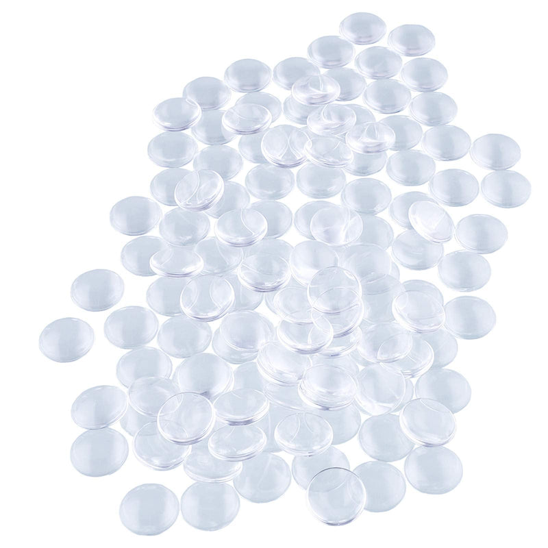 HAUTOCO 120 Pieces Transparent Glass Dome Cabochons Round Cabochons Tiles, Non-calibrated Round 1 inch/25mm for Craft Cameo Pendants Photo Jewelry Necklaces - NewNest Australia