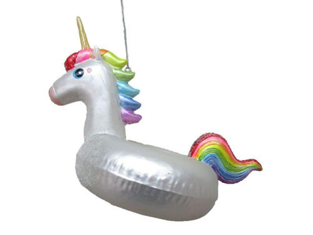 NewNest Australia - December Diamonds Ornament - Unicorn Pool Float 6" 