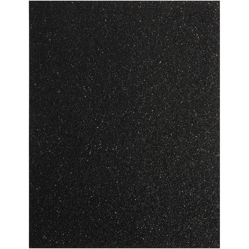 Bright Creations Black Glitter Paper Cardstock for Crafts - 24 Pack, 8.5 x 11 Inches - NewNest Australia