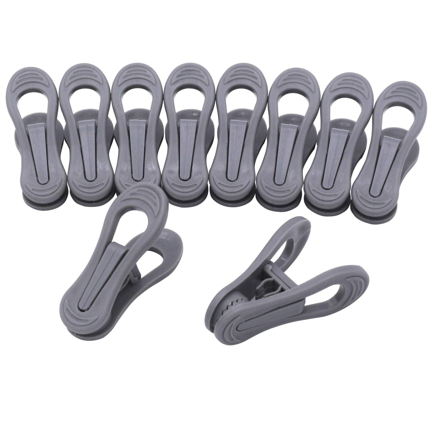 Tinfol 24pc Grey Plastic Hanger Clips, Strong Pinch Grip Finger Clips for  Plastic Clothes Hangers, Multi-Purpose Hanger Clips