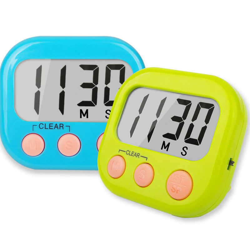 Classroom Timers for Teachers Kids Large Magnetic Digital Timer 2 Pack Blue Green 1 - NewNest Australia