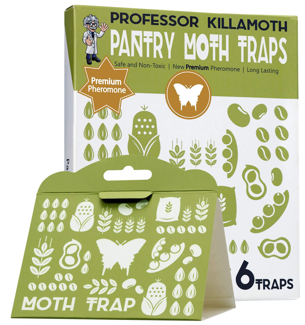 NewNest Australia - Professor Killamoth Pantry Moth Traps 6 Pack | Child and Pet Safe | No Insecticides | Premium Attractant 