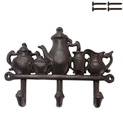 NewNest Australia - Decorative Tea Pot Style Wall Hooks-Kettle Type Rustic Look Wall Hooks 