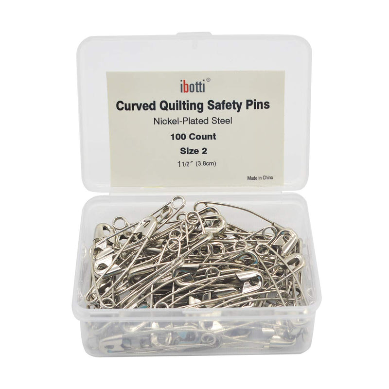 ibotti Curved Safety Pins for Quilting, Basting Pins, Size 2, 100-count - NewNest Australia