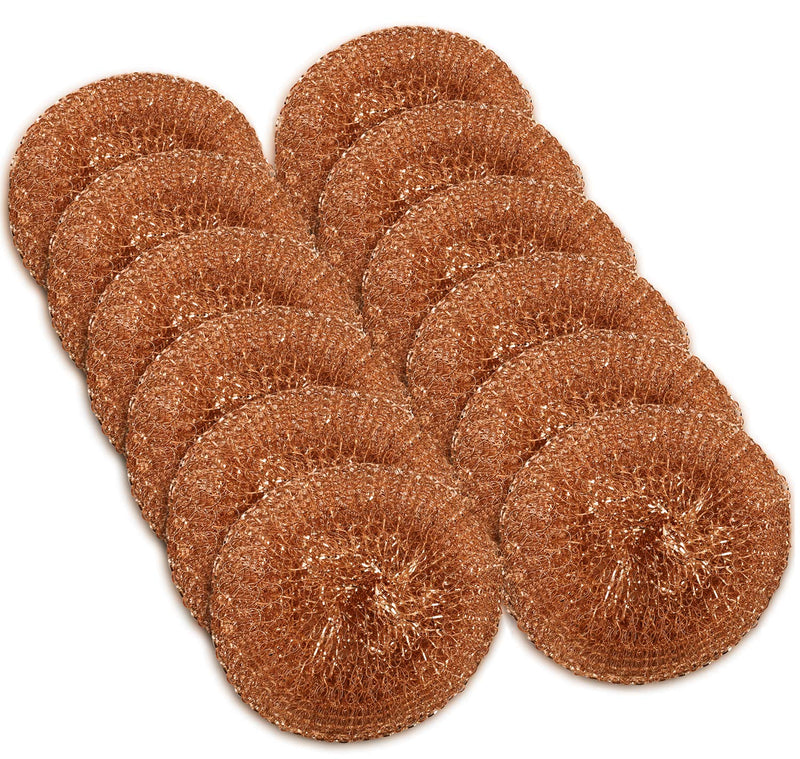 12 Pack Copper Coated Scourers by SCRUBIT – Scrubber Pad Used for Dishes, Pots, Pans, and Ovens. Easy scouring for Tough Kitchen Cleaning. - NewNest Australia
