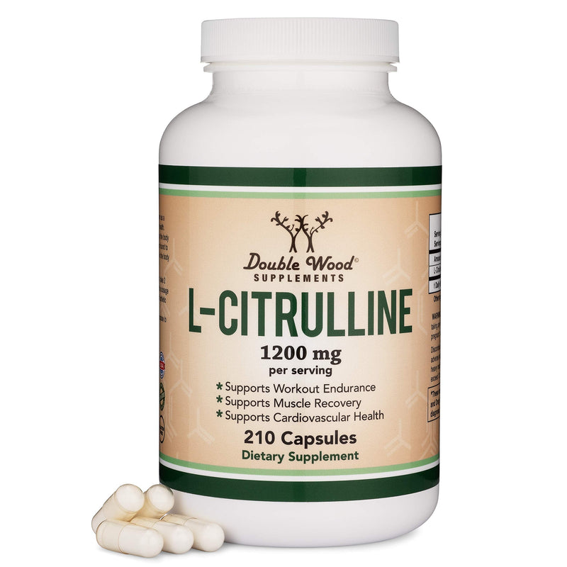 L Citrulline Capsules 1,200mg Per Serving, 210 Count (L-Citrulline Increases Levels of L-Arginine and Nitric Oxide) Muscle Recovery Supplement – Improve Muscle Pump by Double Wood Supplements - NewNest Australia