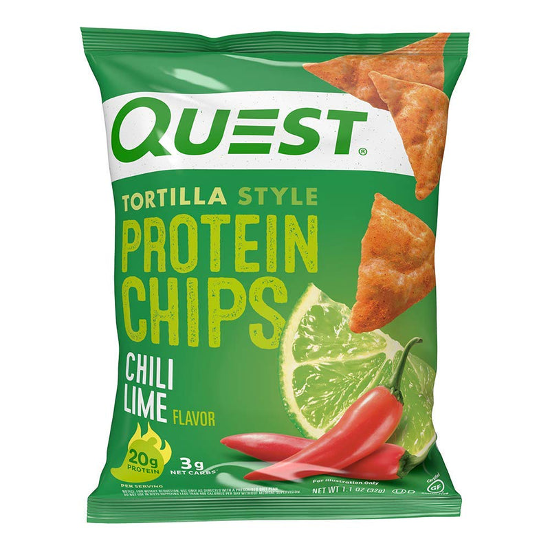 Quest Nutrition Tortilla Style Protein Chips, Chili Lime, Baked, 1.1 Oz, 12 Count - NewNest Australia