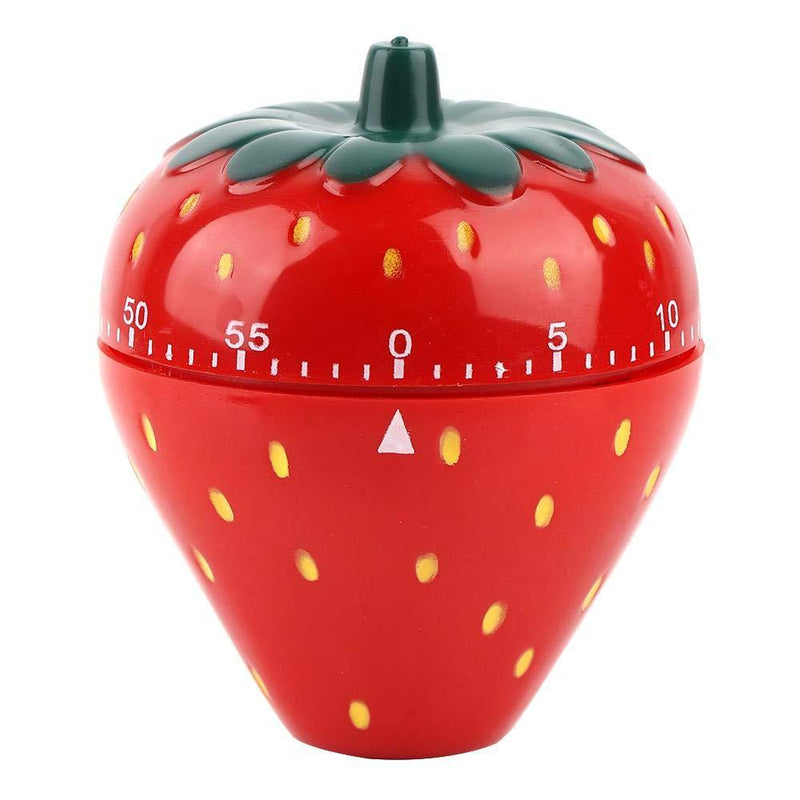 NewNest Australia - Mechanical Kitchen Timer Kitchen Reminder Alarm Clock Countdown Clock -Red Strawberry Shaped 